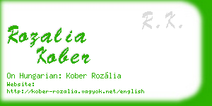 rozalia kober business card