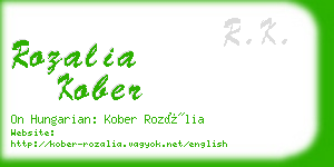 rozalia kober business card